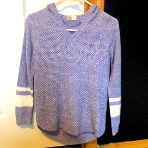 Lavender and white sweater with good